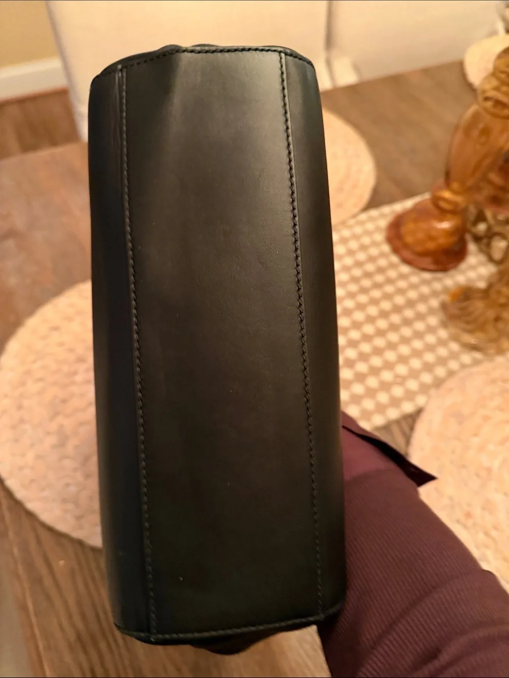 Gucci Black Leather Crossbody with Bamboo Top Handles